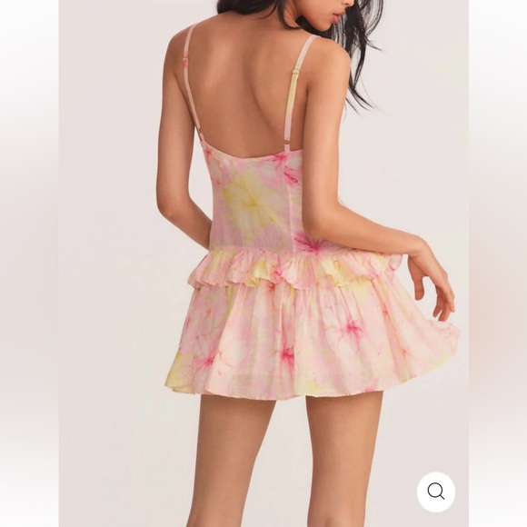 Loveshack Fancy Mini Dress in Light Berry Tea - Picture 2 of 8